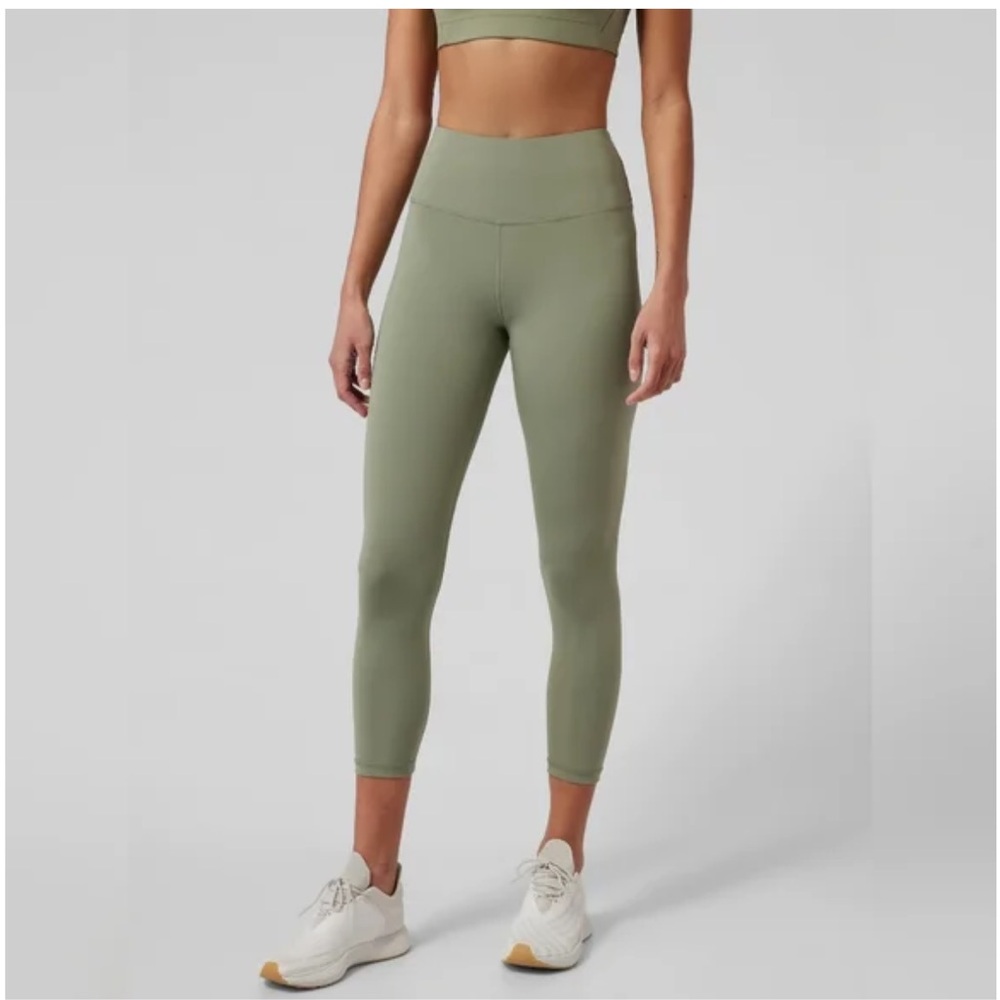 Athleta Elation Train 7/8 Tight Leggings Women's Size Small S Olive